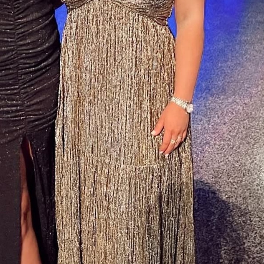 Elegant Black and Gold Women's Dress